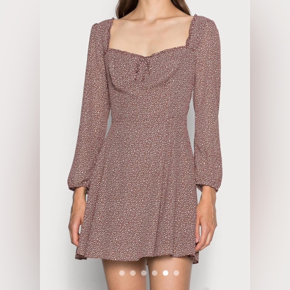 Abercrombie & Fitch Women's Brown and Cream Mini Dress,‎ Size XS/Tall